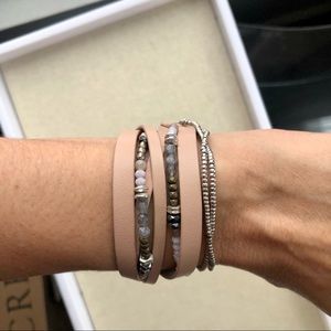 Stella & Dot Yves Wrap Bracelet in Blush